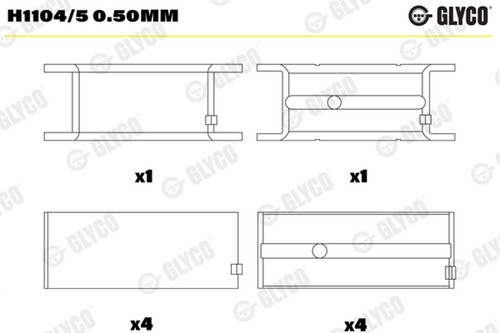 Cuscinetto albero motore - , glyco