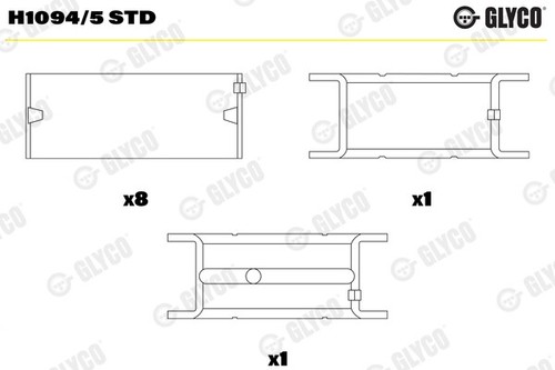 Cuscinetto albero motore - , glyco